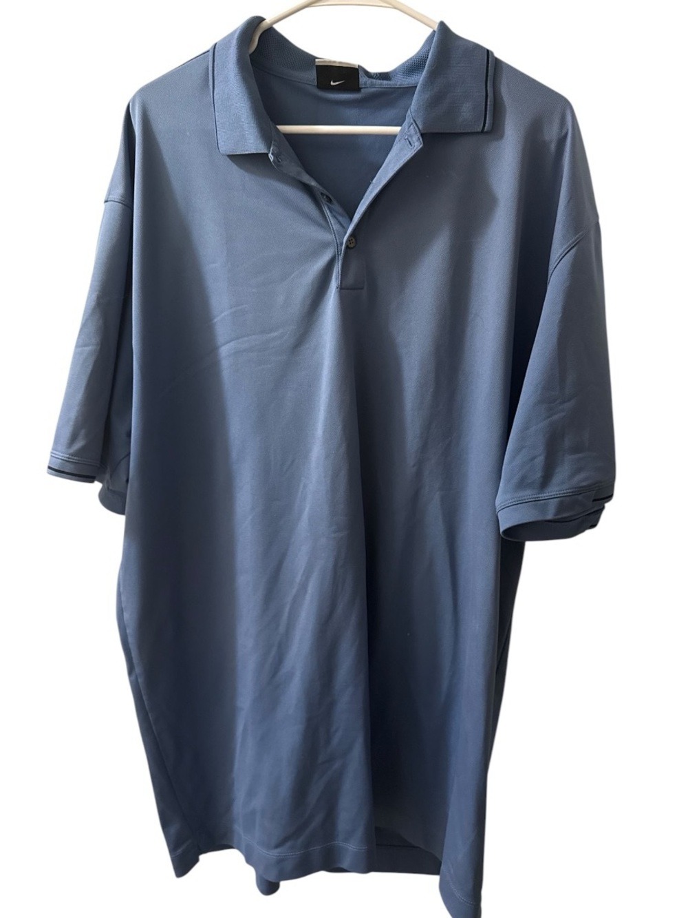 Nike Golf XXL 2XL Blue Dri-FIT Short Sleeve Performance Polo Golf Shirt